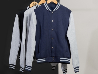 Изображение №16 | Бомбер «Oxford», унисекс S (темно-синий/серый меланж)