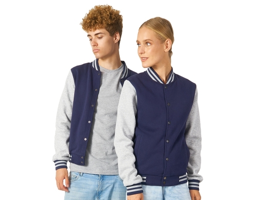 Изображение №1 | Бомбер «Oxford», унисекс S (темно-синий/серый меланж)