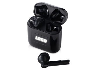 Изображение №1 | Беспроводные наушники TWS c подсветкой лого «Twinkles» (черный)