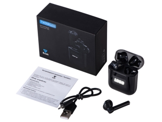 Изображение №8 | Беспроводные наушники TWS c подсветкой лого «Twinkles» (черный)