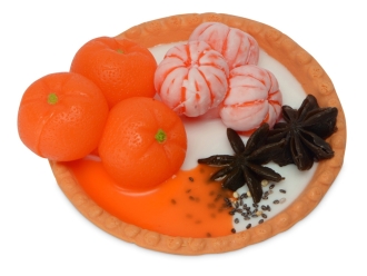 Изображение №2 | Мыло ручной работы «Тарталетка с мандаринами» (оранжевый)