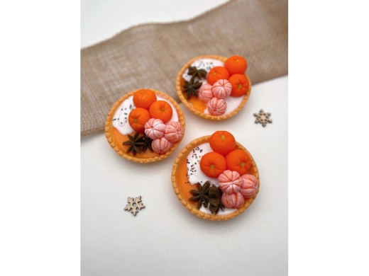 Изображение №6 | Мыло ручной работы «Тарталетка с мандаринами» (оранжевый)