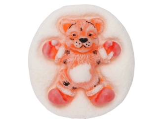 Изображение №2 | Мыло ручной работы «Тигренок Да Винчи» (белый/оранжевый)