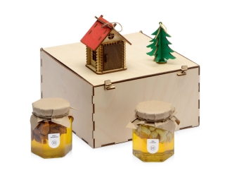 Изображение №1 | Подарочный набор «Decoration Deluxe» с двумя видами меда (натуральный, зеленый, красный)