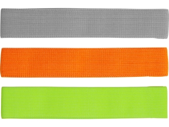 Изображение №7 | Набор тканевых фитнес-резинок «Fit» (зеленый, оранжевый, серый)
