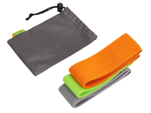 Изображение №2 | Набор тканевых фитнес-резинок «Fit» (зеленый, оранжевый, серый)