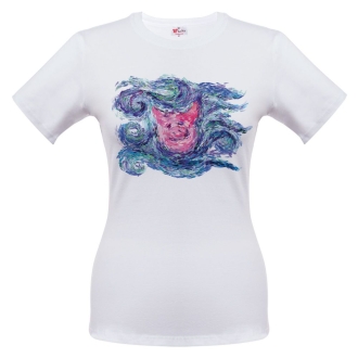 Изображение №2 | Футболка женская «Ван-Пиг», белый, размер S