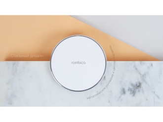 Изображение №7 | Беспроводное зарядное устройство «NEO Core Quick» c быстрой зарядкой с логотипом Rombica (белый)