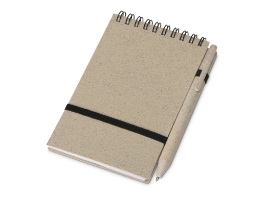 Изображение №1 | Блокнот «Toledo S» с шариковой ручкой из пшеницы и пластика В7 (бежевый)
