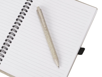 Изображение №4 | Блокнот А5 «Toledo M» с обложкой из пшеницы и пластика и шариковой ручкой A5 (бежевый)