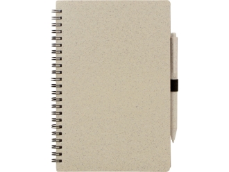 Изображение №6 | Блокнот А5 «Toledo M» с обложкой из пшеницы и пластика и шариковой ручкой A5 (бежевый)