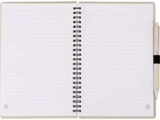 Изображение №7 | Блокнот А5 «Toledo M» с обложкой из пшеницы и пластика и шариковой ручкой A5 (бежевый)