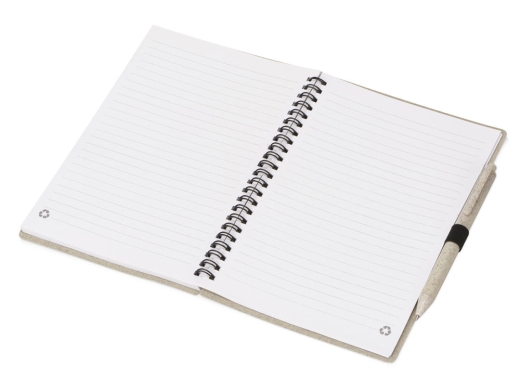 Изображение №3 | Блокнот А5 «Toledo M» с обложкой из пшеницы и пластика и шариковой ручкой A5 (бежевый)