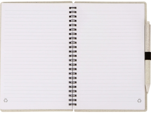 Изображение №7 | Блокнот А5 «Toledo M» с обложкой из пшеницы и пластика и шариковой ручкой A5 (бежевый)