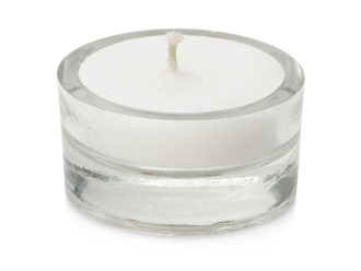 Изображение №1 | Свеча в подсвечнике «Geni» (белый, прозрачный)