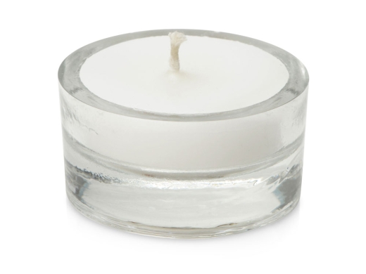 Изображение №1 | Свеча в подсвечнике «Geni» (белый, прозрачный)