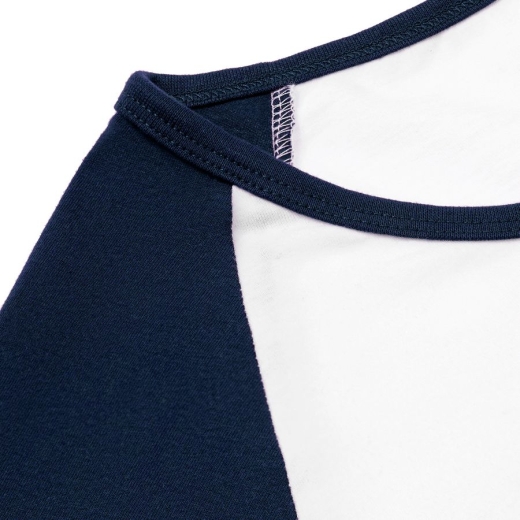 Изображение №3 | Футболка женская с длинным рукавом Milky LSL белая с темно-синим, размер S