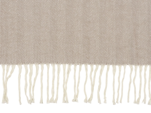 Изображение №5 | Плед «Ёлочка» из натурального хлопка (бежевый)