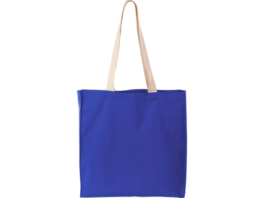 Изображение №3 | Сумка «Donny» из  хлопка 250г/м2 с донной складкой и парусиновыми ручками (синий)