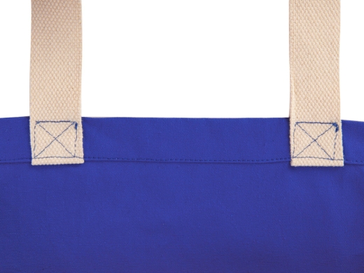 Изображение №4 | Сумка «Donny» из  хлопка 250г/м2 с донной складкой и парусиновыми ручками (синий)