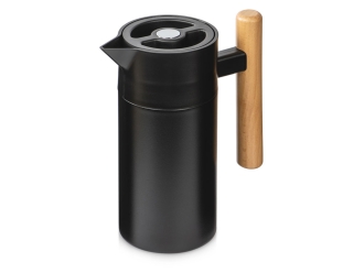 Изображение №1 | Вакуумный термокувшин с ситечком «Arctic» (черный, натуральный)