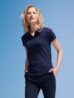 Изображение №4 | Рубашка поло женская Prestige Women темно-синяя, размер XXL
