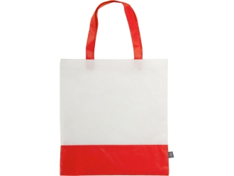 Изображение №3 | Сумка-шоппер двухцветная Reviver из нетканого переработанного материала RPET (красный)