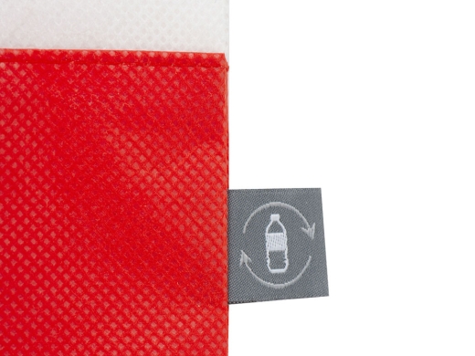 Изображение №4 | Сумка-шоппер двухцветная Reviver из нетканого переработанного материала RPET (красный)