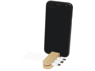 Изображение №1 | Органайзер для проводов «Edulis» бамбуковый (бежевый)