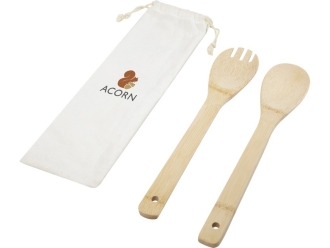 Изображение №5 | Набор из бамбуковой ложки и вилки «Endiv» (натуральный)