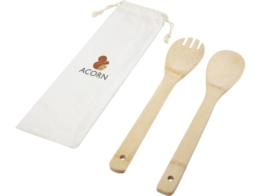 Изображение №5 | Набор из бамбуковой ложки и вилки «Endiv» (натуральный)