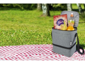 Изображение №7 | Сумка-холодильник «Tundra» из переработанного PET-пластика на 9 банок (серый)