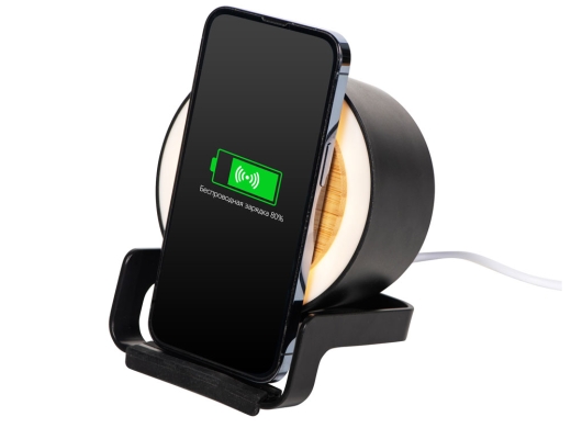 Изображение №7 | Беспроводная колонка (5 Вт) с функцией беспроводной зарядки (10Вт) «Eclipse» (черный)