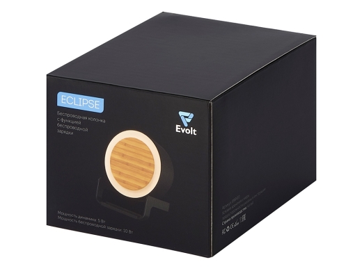 Изображение №10 | Беспроводная колонка (5 Вт) с функцией беспроводной зарядки (10Вт) «Eclipse» (черный)