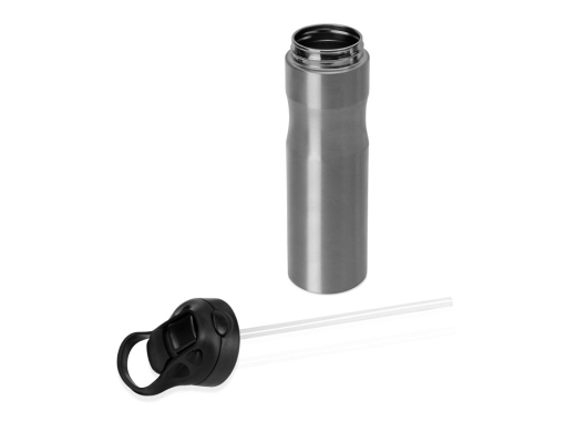 Изображение №5 | Бутылка для воды из стали «Hike», 850 мл (серебристый, черный)