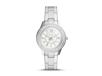 Изображение №1 | Часы наручные, женские (корпус- стальной, циферблат- белый перламутр, крепление- стальной)