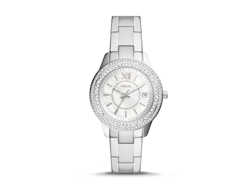 Изображение №1 | Часы наручные, женские (корпус- стальной, циферблат- белый перламутр, крепление- стальной)