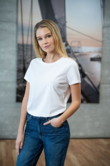 Изображение №5 | Футболка женская Ladies American U черная, размер S