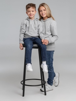 Изображение №12 | Толстовка с капюшоном детская Kirenga Kids серый меланж, 12 лет