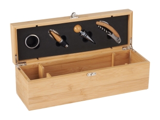Изображение №1 | Набор для вина в бамбуковом кейсе «Anniversary» (натуральный)