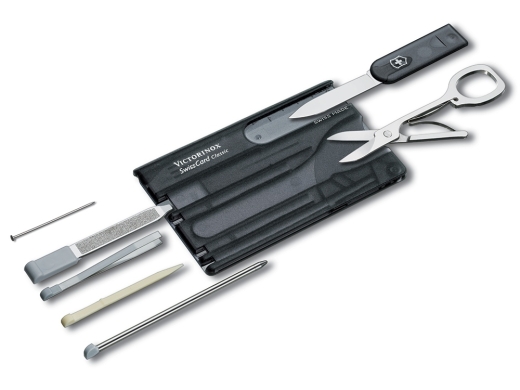 Изображение №1 | Швейцарская карточка «SwissCard Classic», 10 функций (полупрозрачный черный)