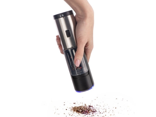 Изображение №11 | Гравитационная электрическая мельница для соли и перца «Mr.Mill» (черный, серебристый)