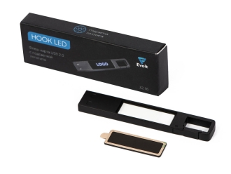 Изображение №9 | USB 2.0- флешка на 32 Гб c подсветкой логотипа «Hook LED» 32Gb (темно-серый, синяя подсветка)