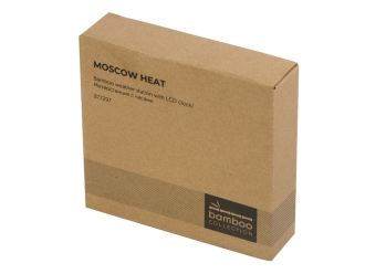 Изображение №6 | Бамбуковая метеостанция с часами «Moscow Heat» (натуральный/белый)