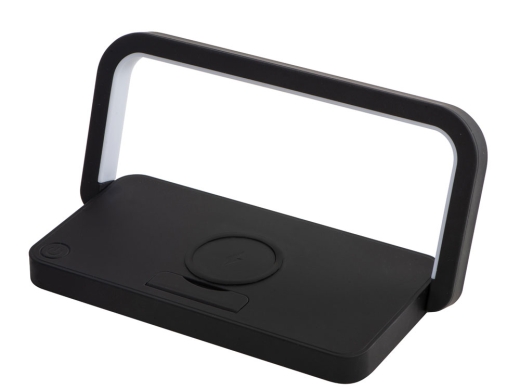 Изображение №1 | Беспроводная зарядка с лампой и подставкой «Robo», 10 Вт (черный)