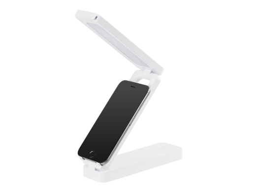 Изображение №3 | Складывающая настольная лампа с подставкой для телефона «Stack N», 3 Вт (белый)