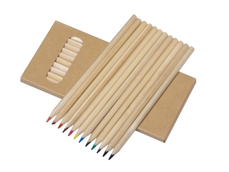 Изображение №2 | Набор из 12 трехгранных цветных карандашей «Painter» (упаковка- крафт, карандаши- натуральный)