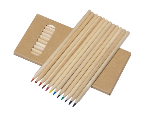 Изображение №2 | Набор из 12 трехгранных цветных карандашей «Painter» (упаковка- крафт, карандаши- натуральный)
