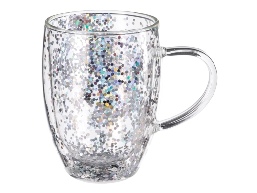 Изображение №2 | Кружка с двойными стенками с блестками «Festival» (прозрачный/серебристый)