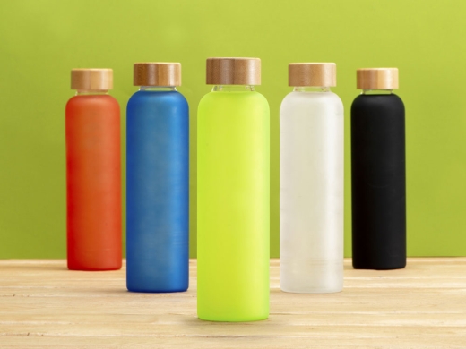 Изображение №8 | Стеклянная бутылка с бамбуковой крышкой «Foggy», 600 мл (красный)